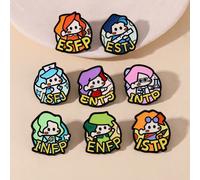 1 pezzo Spilla personalizzata con tipo MBTI 16, accessorio creativo personalizzato per zaino o abbigliamento, con risultato di test di personalità C3205-13,C3205-12,C3205-15,C3205-14,C3205-11,C3205-10