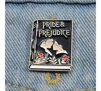 1 pezzo Spilla smaltata per il libro Orgoglio e Pregiudizio, spille decorative personalizzate con tema del dramma romantico del film, brooches pin da reverso con messaggio, gioielli punk gotici e rega