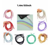 1 Pezzo Spirale Colore Laser 1,4m / 55 Pollici Protezione Del Cavo Di Ricarica Per Telefono Cellulare Con Copertura Protettiva Anti-rottura, Protettore Per Linea Di Auricolari, Protezione Senza Grovig