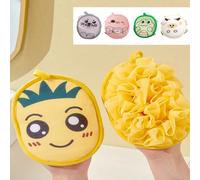 1 Pezzo Spugna da Bagno per Bambini, Set da Bagno per Bambini 2 in 1 con Fiore Esfoliante e Panno, Set da Bagno Antiscivolo per Bambini Tagli UnicaAnimale,FumettoPoliestere