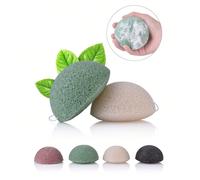 1 pezzo Spugna esfoliante e detergente al konjac naturale (colore casuale) [Pulito, morbido, idratante e non dannoso per la pelle] Nero 1 pz,[Pulito, morbido, idratante e non danneggia la pelle] Rosa 