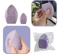 1 pezzo Spugna per trucco gigante di moda di colore viola, spugnetta per trucco di grandi dimensioni, in materiale assorbente, si espande a contatto con l'acqua, applicazione rapida del trucco, morbid
