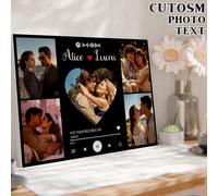 1 pezzo Stampa personalizzata su tela con le tue foto - Stampe su tela con le tue foto per decorazione murale personalizzata per camera da letto, musica, soggiorno, matrimonio, bambino, animale domest