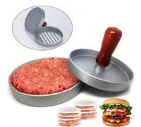 1 pezzo Stampo in alluminio per hamburger, ideale per hamburger fatti in casa, hamburger di pollo e panini per la colazione. Questo pratico utensile da cucina garantisce una forma uniforme della polpe