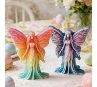 1 pezzo Stampo in silicone 3D a forma di ragazza angelo con farfalla, flessibile e antiaderente con motivo ad ali di rosa, adatto per pietre profumate, resina, candele, sapone, regalo di San Valentino