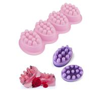 1 pezzo Stampo in silicone a 4 cavità a forma di ellisse per sapone, sapone da massaggio, sapone fai-da-te, gesso, decorazione di pietre aromatiche Tagli UnicaSilicone
