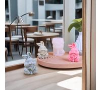 1 pezzo Stampo in silicone a forma di coniglio di Pasqua, stampo fai-da-te 3D carino a forma di uovo di coniglio, morbido e durevole, riutilizzabile, facile da smontare e antiaderente, adatto per deco