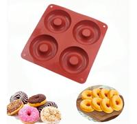1 Pezzo Stampo In Silicone Per Donut A 4 Fori Resistente Ad Alta Temperatura Ideale Per Grandi Dolci A Forma Di Ciambella, Budini, Gelatine, Cioccolato E Anche Per Saponi Fatti A Mano, Candele E Strum