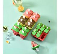 1 pezzo Stampo in silicone per ghiaccioli, stampo per gelati alla frutta con coperchio, adatto per uso domestico, a forma di anguria, design creativo, facile da smontare, essenziale per ghiaccioli fat