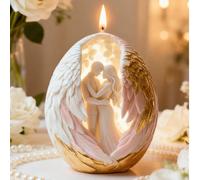 1 pezzo Stampo romantico a 3D per coppia di angeli - Facile da smontare e pulire, adatto per candele profumate/gesso, regali di Natale/facile da smontare/multiuso, adatto per sapone/gesso, artigianato