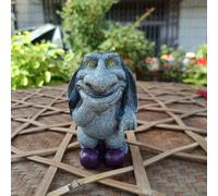 1 pezzo Statua creativa del Pensatore Sylvester Troll: ornamento in resina cinico, utilizzabile come decorazione artigianale per cortile, prato, giardino, casa o ufficio, realizzato in materiale resin