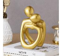 1 pezzo Statua dell''amore di un bacio, decorazione in resina per coppia che si abbraccia, regalo romantico, scultura significativa per camera da letto, ufficio, scaffale, decorazione da tavolo abbrac