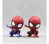 1 pezzo Statuetta artigianale di Spider-Man, decorazione in resina, idea regalo per Pasqua e Natale Spider-Man blu,Spider-Man NoirPolicloruri di vinile