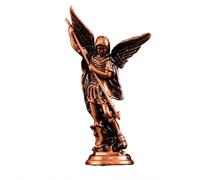 1 pezzo Statuetta dell`Arcangelo San Michele, scultura sacra dell`Angelo Michele, statua in lega di zinco per decorazione da scrivania domestica, ottimo regalo S,Oro,Argento,Colore piombo,Colore retrò