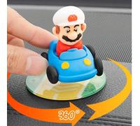 1 pezzo Statuina rotante per auto di Super Mario, consolle centrale a cartone animato per auto, statuina di Mario in drift, giocattolo antistress, piccolo regalo decorativo, ottima decorazione per l'a