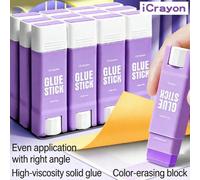 1 pezzo Stick di colla solida che cambia colore, a forma rettangolare, ad alta viscosità, stick di colla per artigianato per scrapbooking fai-da-te