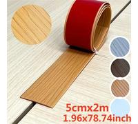 1 pezzo striscia di transizione per pavimento laminato in legno 5cm x 2m, per collegare lo spazio tra il pavimento e la soglia del tappeto, striscia di copertura per pavimenti senza soluzione di conti