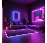 1 pezzo Striscia luminosa al neon con telecomando app, luce al neon a corda LED per camera da letto, sala giochi, patio, giardino, festa di compleanno, decorazione esterna, resistente all'acqua, modal