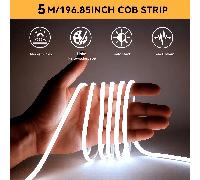 1 pezzo Striscia luminosa COB, alimentata a 5V a bassa tensione tramite USB, compatibile con power bank, laptop, adattatore di alimentazione USB. Dotata di interruttore On/Off 501, senza necessità di 