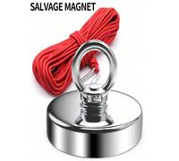 1 pezzo Super Gancio Magnetico Potente, Alta Forza Magnetica per Ricerca Sott'acqua, Ultra Resistente, Rivestito in Silicone Antiscivolo, Adatto per Recupero di Gioielli nello Scarico del Bagno, Racco