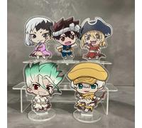 1 pezzo Supporto acrilico per anime Dr. Stone, 10 cm - Senkuu Ishigami/Gen Asagiri/Ukyou Saionji/Chrome, modello di personaggio raffinato, decorazione da tavolo e per la casa, regalo ideale per gli am