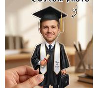 1 pezzo Supporto acrilico personalizzato con cartone animato per laurea, regalo per la stagione della laurea, personalizzato dalla tua foto el 2026, decorazione per festa di celebrazione, dec