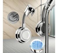 1 pezzo Supporto da parete per soffione doccia - si fissa alla parete senza danneggiarla | Super portata - Supporto per soffione doccia regolabile a 360° rotante, base per bagno - Idea regalo per l'es