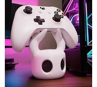1 pezzo Supporto da scrivania per controller da gioco cavo, accessori da gaming, ideale per regali di compleanno/vacanza nero,BiancoPolicloruri di vinile