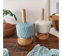 1 pezzo Supporto per filato in legno, adatto per maglieria e uncinetto, ruotabile con funzione girevole per prevenire l'attorcigliamento del filato, accessorio per lavorazione manuale fai-da-te, regal