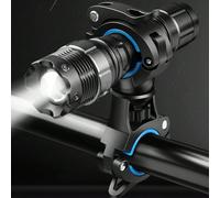 1 pezzo Supporto per luce bicicletta, Supporto fisso per luce anteriore per bici da montagna per guida notturna, Accessori per ciclismo nero,In bianco e nero,Nero e blu,Arancione NeroABS