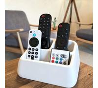 1 pezzo Supporto per telecomando a 3 scomparti, scatola di stoccaggio per telecomandi, texture opaca, ornamento decorativo, facile accesso, adatto per telecomando Fire TV Stick, telecomandi per TV e s
