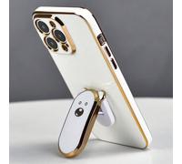 1 pezzo Supporto per telefono a forma di orso placcato, Custodia per telefono placcata con supporto nascosto, Custodia protettiva ultra sottile e antiurto, Compatibile con iPhone 17/6/7/8/X/XS/XR/11/1