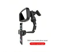 1 pezzo Supporto per telefono auto per specchietto retrovisore, comodo da installare, non ostruente, per riprese video dal sedile posteriore, supporto per telefono da tavolo in cucina, compatibile con