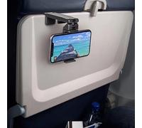 1 pezzo Supporto per telefono da aereo, supporto da viaggio portatile, supporto da tavolo pieghevole regolabile e rotante per selfie, supporto per sedile del treno, supporto per telefono da auto, acce