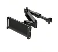 1 pezzo Supporto regolabile a 360° per poggiatesta auto per tablet da 4" a 11", smartphone, iPad Air/Mini, tablet e Switch, essenziale per i viaggi in auto Tagli Unica,Nero e grigio,Nero puro 002ABS
