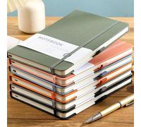 1 pezzo Taccuino ad anelli minimalista formato A5, 100 fogli/200 pagine; Agenda aziendale formato A6; Blocco note tascabile formato A7 per studenti e ufficio A5 nero,A6 nero,A7 nero,A6 grigio,A7 grigi