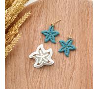 1 pezzo Tagliabiscotti in argilla a forma di stella marina, stampo in argilla polimerica per gioielli a tema oceanico, strumento fai-da-te per orecchini a tema spiaggia & accessori fatti a mano Tagli 