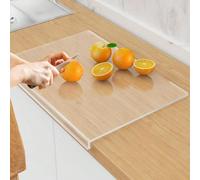 1 pezzo Tagliere in acrilico per piano cucina, tagliere da appoggio, tagliere anti-taglio, per protezione piano cucina, forniture da cucina, accessori da cucina Costume intero bianco (L),Colore traspa