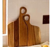 1 pezzo Tagliere in legno di acacia con manico, rustico per formaggi e salumi, tagliere da cucina, lavabile per frutta, essenziali per la cucina, regalo per la Festa della Mamma, Ringraziamento, pranz