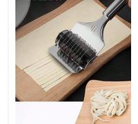 1 pezzo Taglierina per pasta da 22,4 cm, Taglierina per spaghetti in acciaio inossidabile, Taglierina per impasto portatile, Estrusore per pasta, Macchina per pasta italiana, Rullo per pasta a reticol