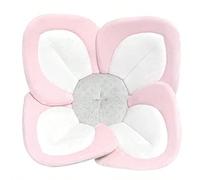 1 pezzo Tappetino da bagno per bambini, cuscinetto da bagno per neonati a forma di fiore, cuscino per massaggio del viso al lavandino a forma di girasole, design compressibile 60-80CM(3M-12M),blu,gial