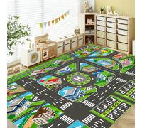 1 pezzo Tappetino da gioco del traffico cittadino, Mappa stradale interattiva, Tappeto da gioco, Tappetino da gioco grande, Tappeto antiscivolo, Strumento educativo, Tappetino antiscivolo per il soggi
