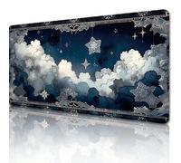 1 pezzo Tappetino per mouse con stampa cielo stellato - Antiscivolo, bordo cucito, base in gomma, superficie liscia, ideale per il gaming e l'ufficio, disponibile in più dimensioni, forniture scolasti