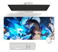 1 pezzo Tappetino per mouse Drago di Fuoco Pokémon, tappetino per mouse alla moda e cool, tappetino da scrivania per ufficio, accessori da scrivania per ufficio, tappetino per mouse da gioco con bordi