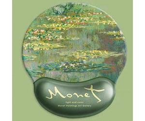 1 pezzo Tappetino per mouse ergonomico con supporto per il polso, motivo "Ninfee" di Monet, tappetino per tastiera morbido, unisex Ninfea verde scuro [tappetino per mouse/26 cm*23 cm],Ninfea verde scu