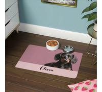 1 pezzo Tappetino personalizzato per cibo per cani, tappetini per animali domestici personalizzati con foto e nome dell'animale, tappetino personalizzato per ciotole di cibo e acqua, ideale per gli am