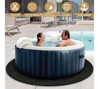 1 pezzo Tappetino rotondo per vasca idromassaggio - Antiscivolo, fondo impermeabile, riutilizzabile e lavabile, tappetino di protezione per piscina esterna, adatto per piscina sopra il suolo, accessor