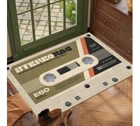 1 pezzo Tappeto antiscivolo leggero dal design vintage - Tappeto in poliestere con motivo vintage "SUPER SOUNDS FROM THE 70S", adatto per ingresso, cucina, balcone o camera da letto, resistente allo s