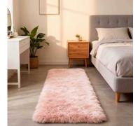 1 pezzo Tappeto decorativo rettangolare rosa, tappeto soffice per la decorazione della camera da letto di San Valentino, tappeto piccolo, tappeto, decorazione d'amore per la casa, tappeto per il soggi