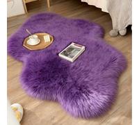 1 pezzo Tappeto shag morbido e soffice di colore viola, confortevole per camera da letto, soggiorno, studio, ufficio, ingresso, può essere utilizzato come tappetino per pavimento, crea un'atmosfera ac